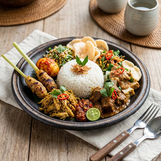 Nasi Kuning Komplit Spesial